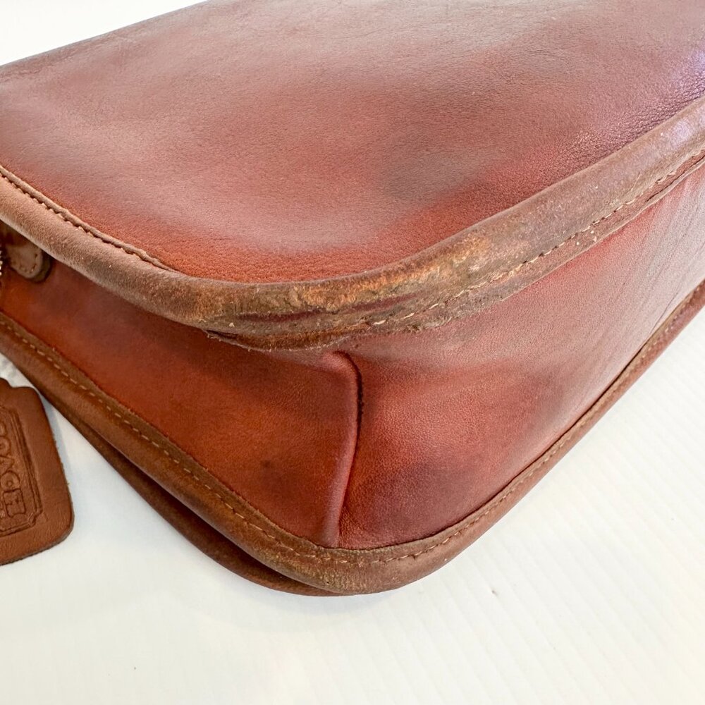 Vintage COACH Convertible Clutch Bag New York City British Tan 70/80s - Picture 16 of 16